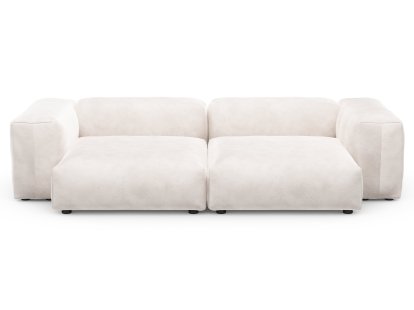 Two Seat Sofa L, Velvet - Creme
