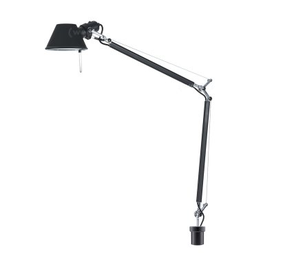 Tolomeo Tavolo, Black, With USM mounting base for USM Haller table leg, Halogen bulb