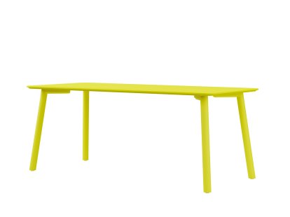 Meyer Color Dining Table, 180 x 80 cm, Sulfur yellow ash