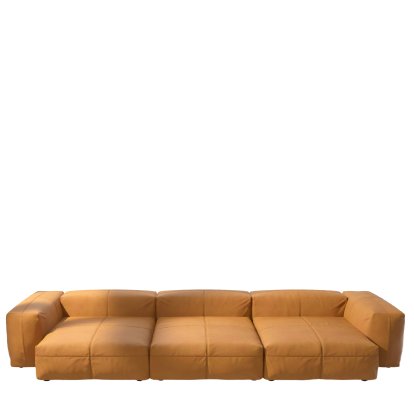 Vetsak Sofa Set 5, Leather - Brown, Without cushion