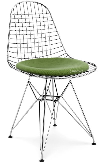 Seat Cushion for Wire Chair (DKR/DKW/DKX/LKR), Seat cushion, Hopsak, Grass green / forest