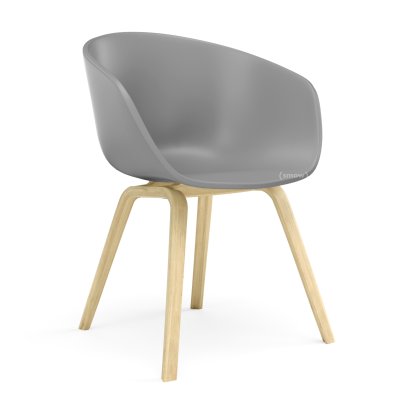 About A Chair AAC 22 Armchair, Concrete grey, Soap treated oak