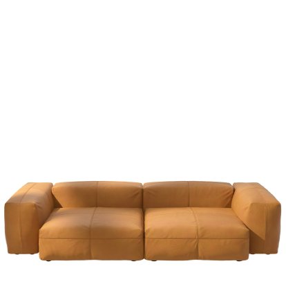 Vetsak Sofa Set 2, L, Leather - Brown, Without cushion
