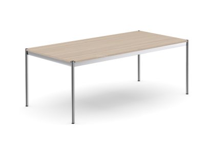 USM Haller Table, 200 x 100 cm, Wood, White oiled oak