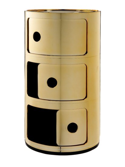 Componibili Metallic, 3 Compartments, Gold