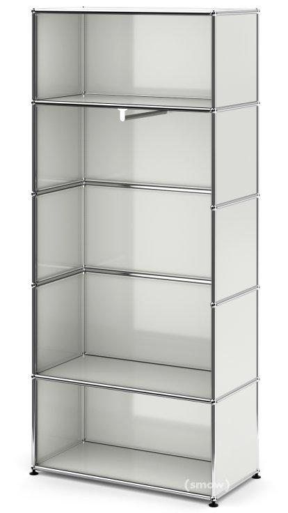USM Haller Clothes Rack M with Rail, Model I, Light grey RAL 7035
