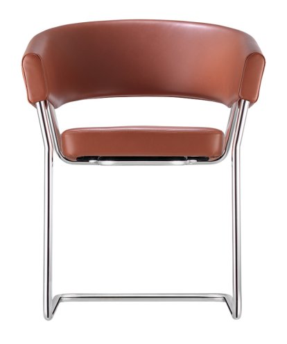 D9, Leather cinnamon, Chrome-plated steel tubing, Felt glides