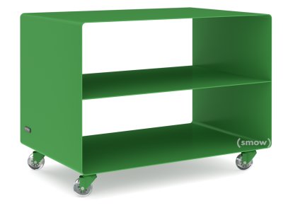 Trolley R 103, Self-coloured, May green (RAL 6017), Transparent castors