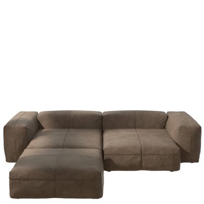 Vetsak Sofa Set 3, Leather - Cacao, Without cushion