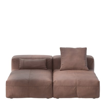 Vetsak Sofa Set 1, M, Leather - Stone, With cushions