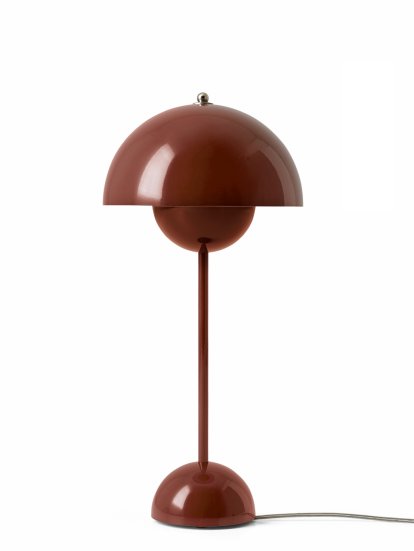 Flowerpot VP3 Table lamp, Red brown