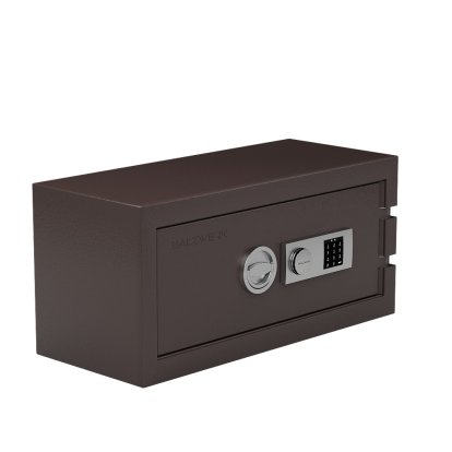 Balzsafe CONNECT Safe for USM Haller Shelves, 75 cm x 35 cm x 35 cm, Brown RAL 8017, Electronic combination lock with master key