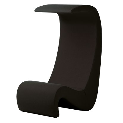 Amoebe Highback Lounge Chair, Black