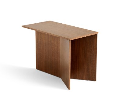 Slit Side Table, Wood, H 35,5 x L 49,3 x D 27,5 cm, Walnut lacquered