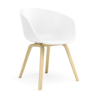 About A Chair AAC 22 Armchair, White, Soap treated oak