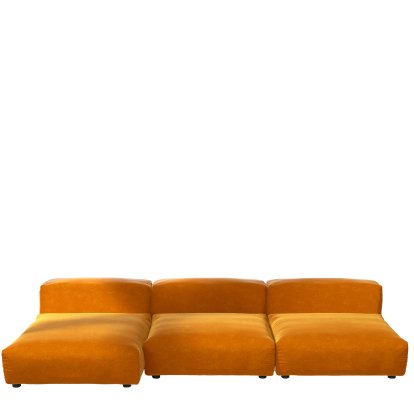 Vetsak Sofa Set 4, Suave - Orange, Without cushion