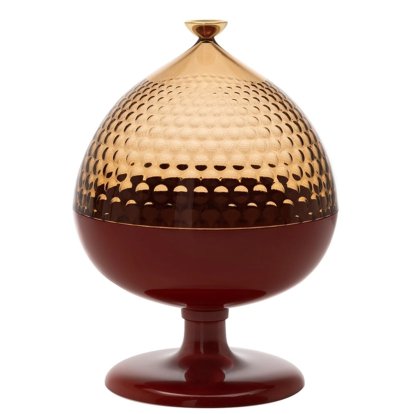 Pumo Table Container, Amber/brick red