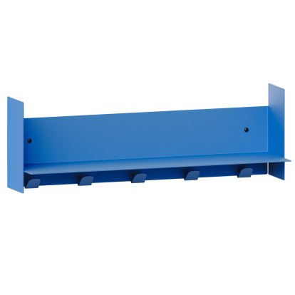 Pli Wall Shelf Classic, 60 cm, Azure Blue, With hooks