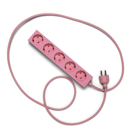Power Bar / Beam socket strip, 5 sockets, Bubble gum, 5 m