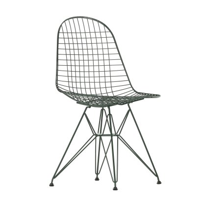 Wire Chair DKR , Powder-coated dark green