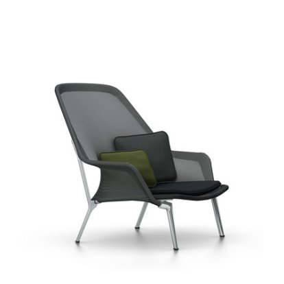 Slow Chair, Base polished, Black