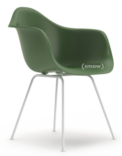 Eames Plastic Armchair DAX, Forest, Without upholstery, Without upholstery, Standard version - 43 cm, Coated white