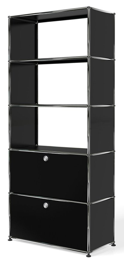 USM Haller Storage Unit with 2 Doors, without upper Rear Panels