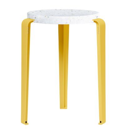 Lou Stool, Recycled Plastic, Venezia, Brioche yellow