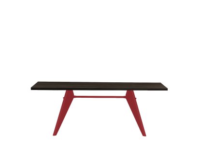EM Table, 200 x 90 cm, Black oak veneer, protective varnish, Japanese red