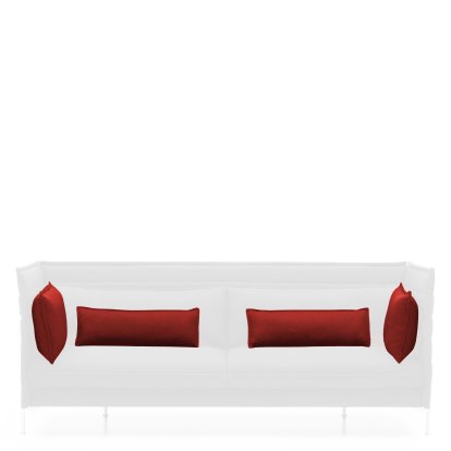 Cushion Set for Alcove Sofa, For 2-seater, Credo, Red chilli
