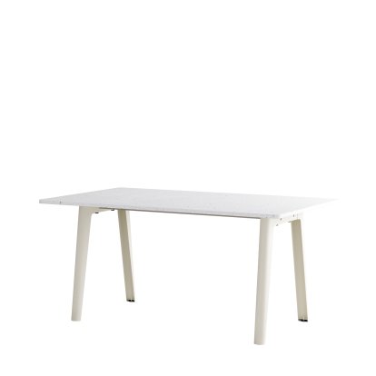 Details Tiptoe New Modern Dining Table Rectangular, Metal/Recycled Plastic New Modern Dining Table Rectangular, Metal/Recycled Plastic, 160 x 95 cm, Cream white