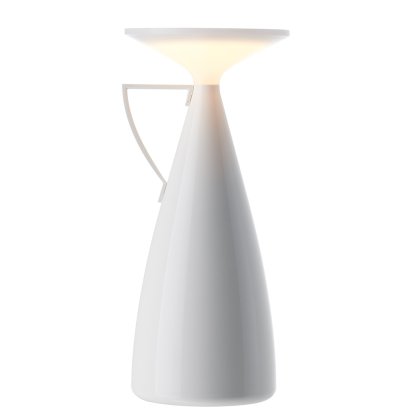 Camomille Portable Lamp, Lacquered, White