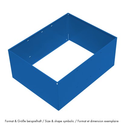 USM Metal Box Insert for USM Haller Extension Door, 75 x 35 x 35, Gentian blue RAL 5010