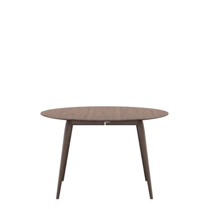 PLAYdinner Round Table, Smoked oak, Without extension plate, Without extension plate