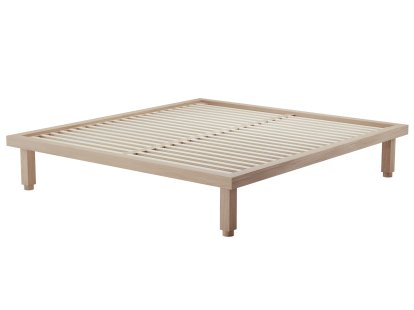 Kaya Bed, 200 x 200 cm (XLarge), Waxed oak with white pigment