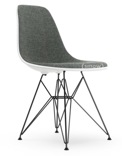Eames Plastic Side Chair RE DSR, White non-RE, With full
