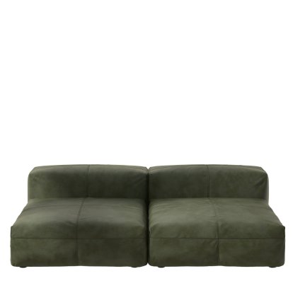 Vetsak Sofa Set 1, L, Leather - Olive, Without cushion