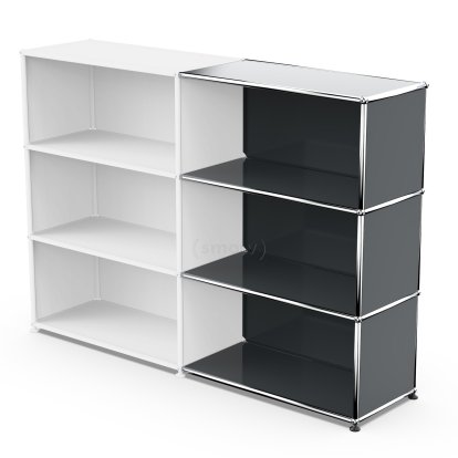 USM Haller Extension Kit Horizontal 3, Anthracite RAL 7016, 35 cm