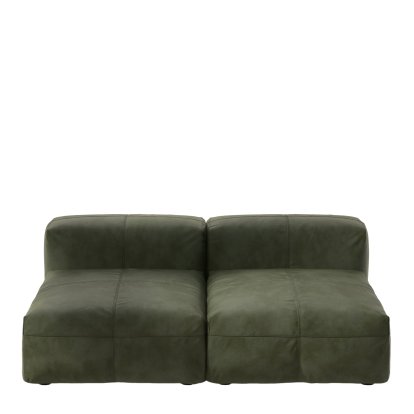 Vetsak Sofa Set 1, M, Leather - Olive, Without cushion