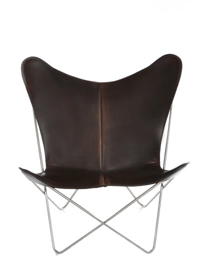 Trifolium Butterfly Chair, Mocca, Stainless steel