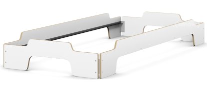 Rolf Heide Stacking Bed Comfort, 100 x 200, CPL white, Without slatted frame