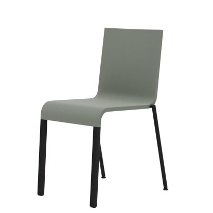 .03 Chair, Stackable, Base powder-coated black, Without armrests, Grey