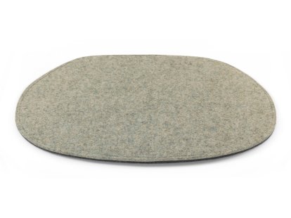 Seat Pad for Eames Side Chairs, With upholstery, Light grey melange (warm)
