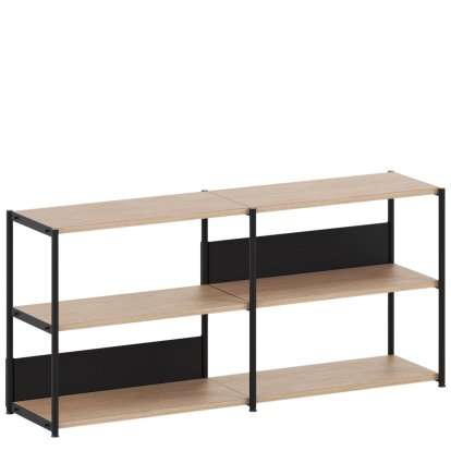 Unit Sideboard Wood, Open, Oak / Graphite Black