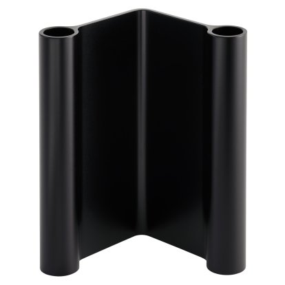 Pair Candelholder, Black, H 18 cm
