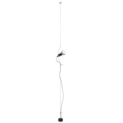 Parentesi Dimmer Floor and Ceiling Lamp, White, with LED reflector bulb 12W / 1180lm