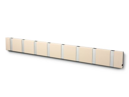 Knax, 8 hooks, Aluminium, MDF sand lacquered
