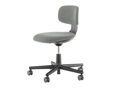 Rookie, Deep black, Sierra grey / nero, Hard castors for carpets