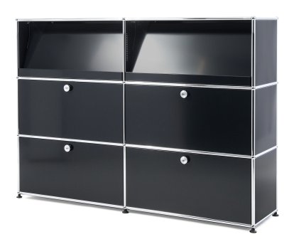 Details USM Haller USM Haller Highboard L with Angled Shelves USM Haller Highboard L with Angled Shelves