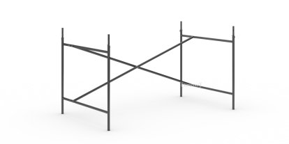 Eiermann 2 Table Frame , Black, Vertical,  offset, 135 x 78 cm, With extension (height 72-85 cm)